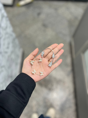 ایرکاف پروانه ای (گوشواره بدون سوراخ گوش)