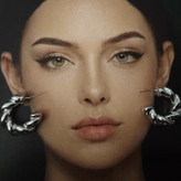 گوشواره فشن حلقه ای پیچی
