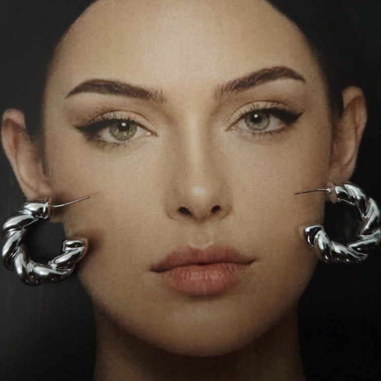 گوشواره فشن حلقه ای پیچی